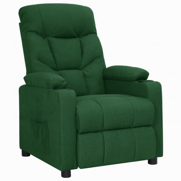 Sillón elevable tela verde oscuro M 2