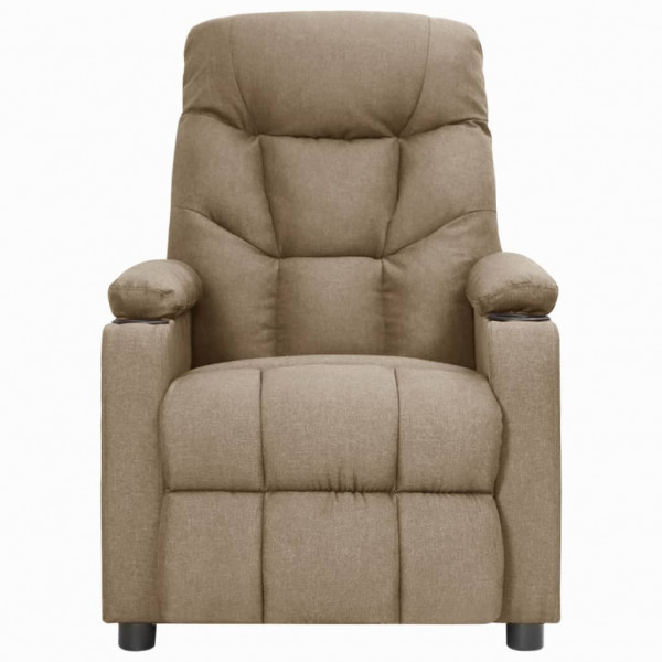 Sillón elevable tela gris taupe M 3