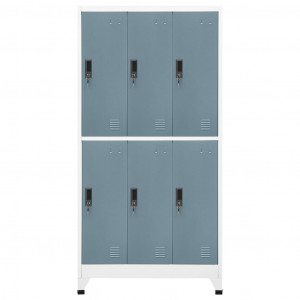 Cacifo aço 90x45x180 cm cinza-claro e cinza-escuro H