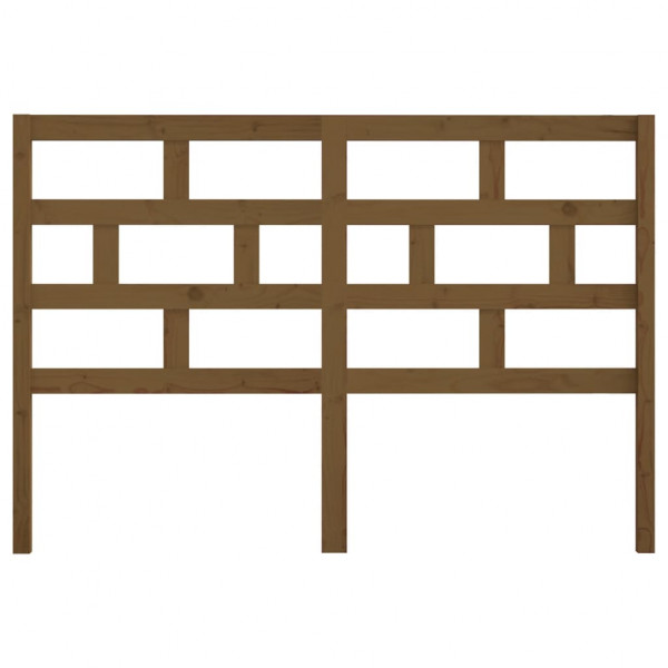 Cabeceira de cama 126x4x100 cm pinho maciço castanho mel M 4