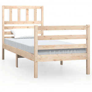 Estrutura de cama pequena solteiro 75x190 cm madeira maciça H