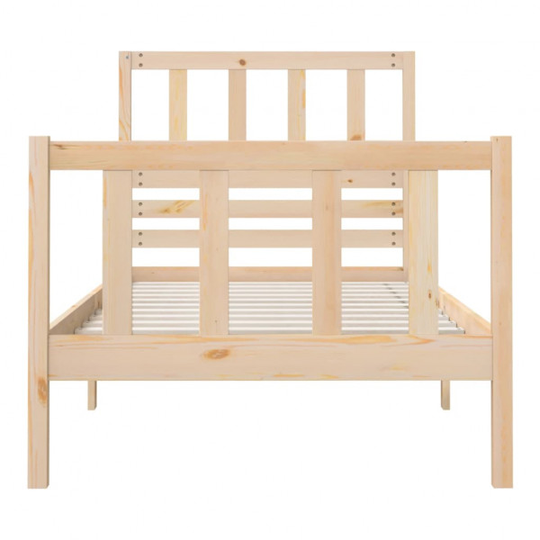 Estructura de cama madera maciza individual 75x190 cm M 4