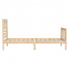 Estrutura de cama pequena solteiro 75x190 cm madeira maciça 5
