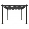 Gazebo de jardim com telhado retrátil 3x3 m antracite 3