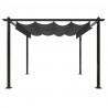 Gazebo de jardim com telhado retrátil 3x3 m antracite 5