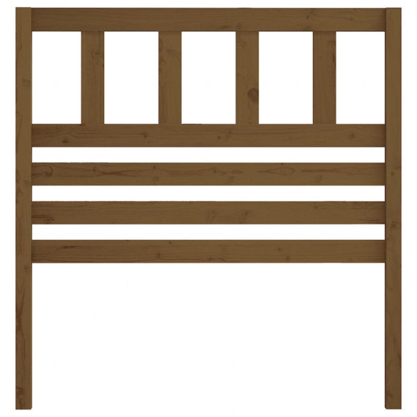 Cabecero de cama madera maciza de pino marrón miel 81x4x100 cm M 4