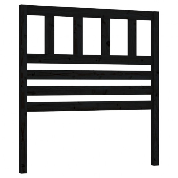 Cabecero de cama madera maciza de pino negro 81x4x100 cm M 2