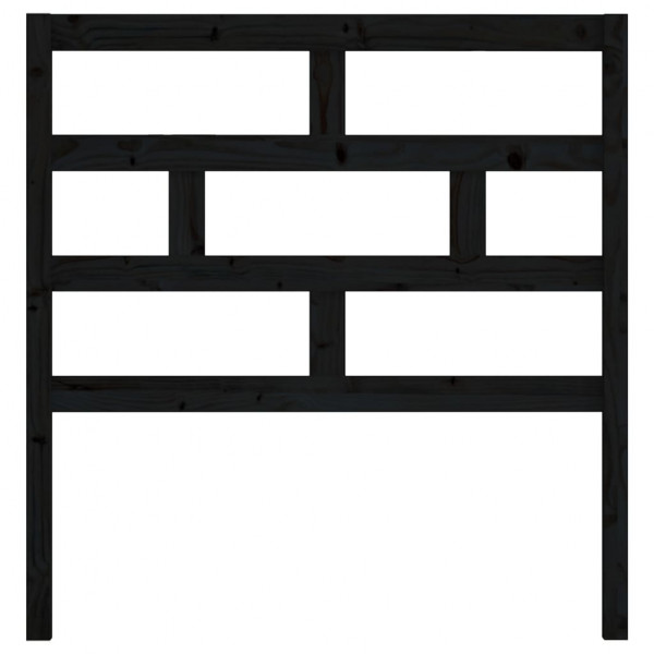 Cabecero de cama madera maciza de pino negro 81x4x100 cm M 4