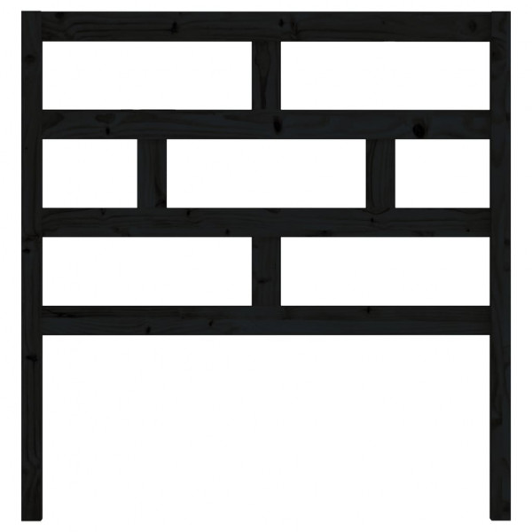 Cabecero de cama madera maciza de pino negro 106x4x100 cm M 4