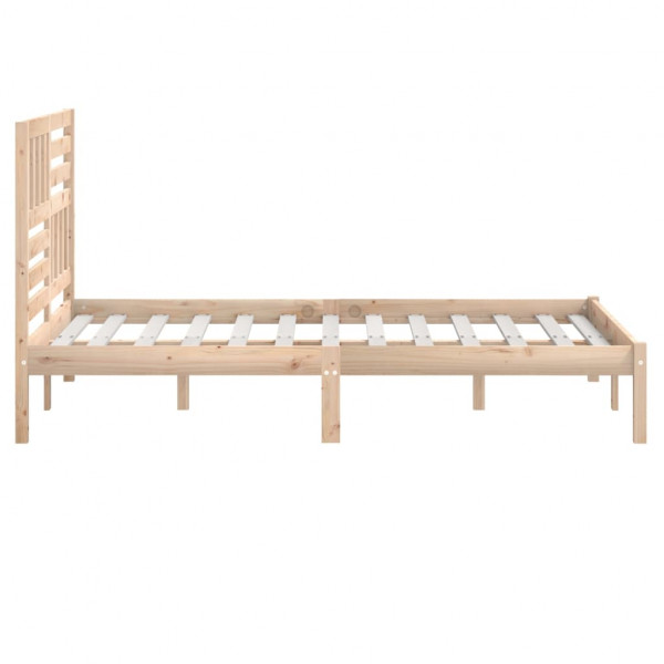 Estructura de cama de madera maciza de pino 160x200 cm M 5