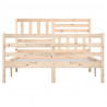 Estructura de cama madera maciza 150x200 cm 4