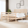 Estructura de cama de madera maciza 160x200 cm 1