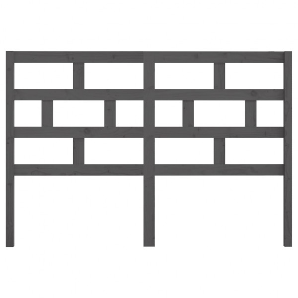 Cabeceira de cama 146x4x100 cm pinho maciço cinzento M 4