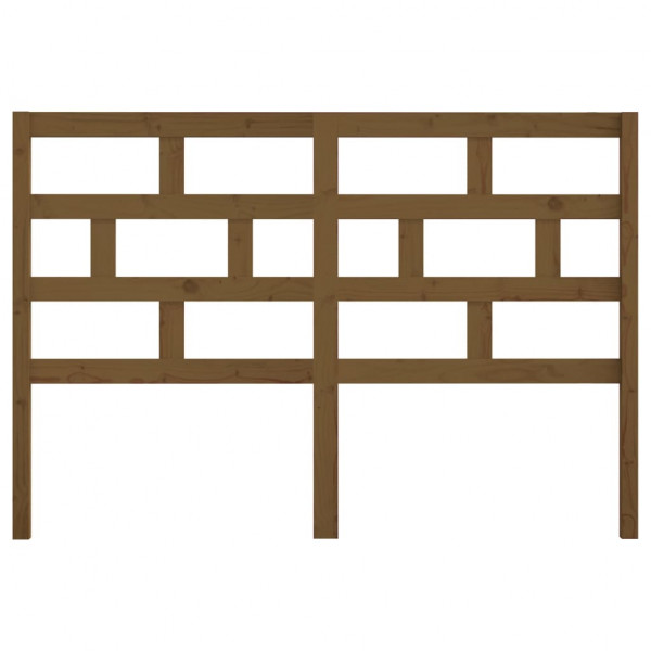 Cabecero de cama madera maciza de pino marrón miel 156x4x100 cm M 4