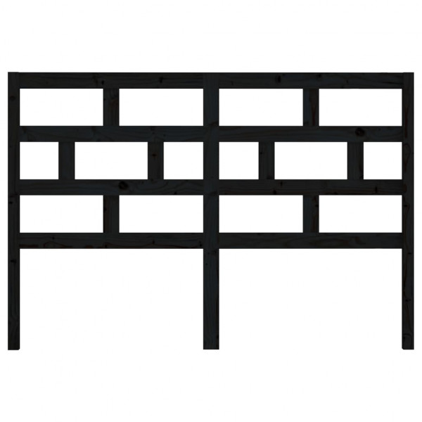 Cabeceira de cama 156x4x100 cm pinho maciço preto M 4