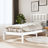 Estructura de cama madera maciza de pino blanco 75x190 cm 1