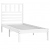 Cama sem colchão 75x190 cm madeira de pinho maciça branco 3