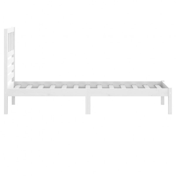 Estructura de cama madera maciza de pino blanco 75x190 cm M 5