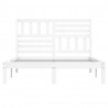 Estructura de cama madera maciza de pino blanco 120x190 cm 4