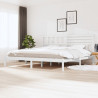Estructura de cama madera maciza de pino blanca 200x200 cm 1