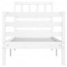 Estructura de cama madera maciza blanco individual 75x190 cm 4
