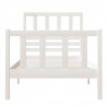 Estructura de cama madera maciza blanco 75x190 cm 4