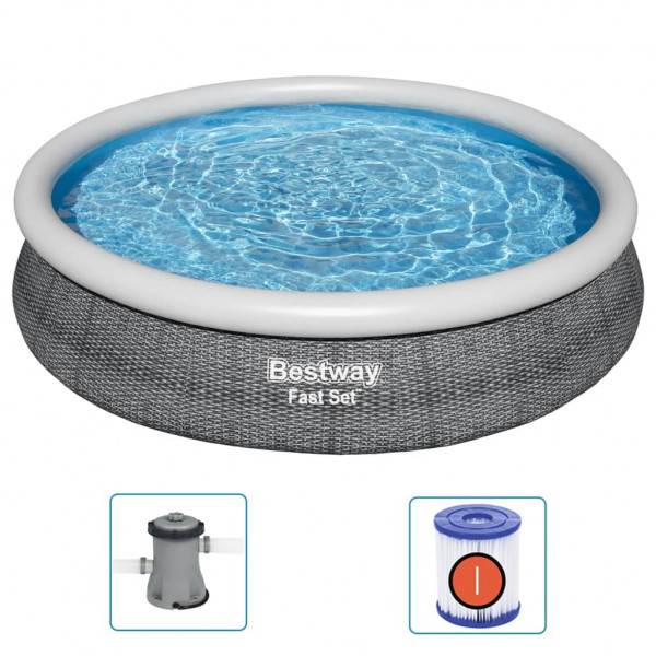 Bestway Juego de piscina redondo 366x76 cm M 2