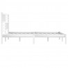 Estructura de cama de madera maciza blanca 180x200 cm 5
