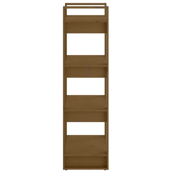 Estantería/divisor de espacios madera marrón miel 60x35x125 cm M 4