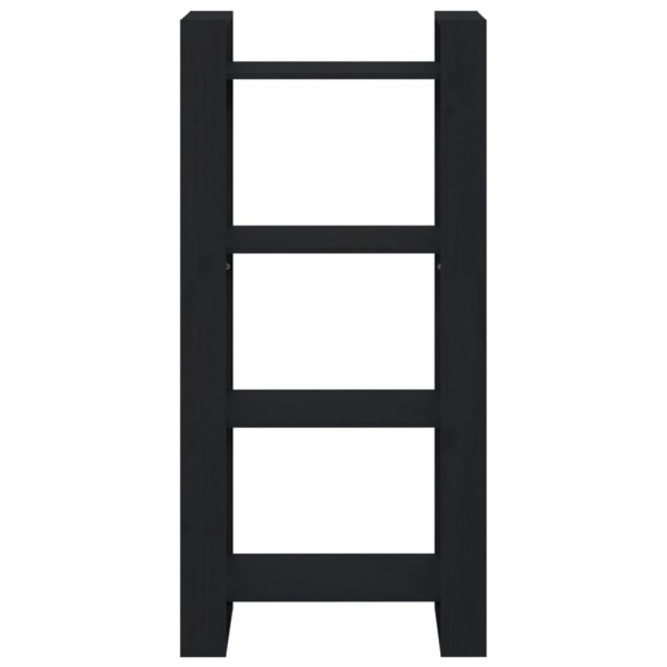 Estante/divisória 60x35x125 cm madeira maciça preto M 3