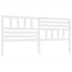 Cabecero de cama madera maciza de pino blanco 186x4x100 cm H