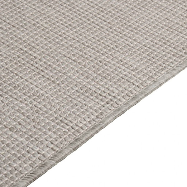 Alfombra de exterior de tejido plano gris taupe 200x280 cm M 4