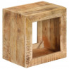 Taburete madera maciza de mango 40x30x40 cm 1