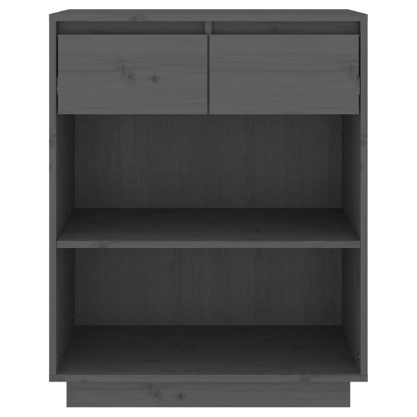 Mesa consola de madera maciza de pino gris 60x34x75 cm M 5
