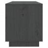 Mueble de TV de madera maciza de pino gris 74x34x40 cm 5