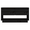 Mueble de TV de madera maciza de pino negro 74x34x40 cm 3
