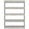 Estantería/divisor de espacios gris hormigón 100x30x135 cm 3