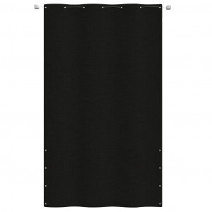 Toldo pantalla para balcón de tela oxford negro 140x240 cm H