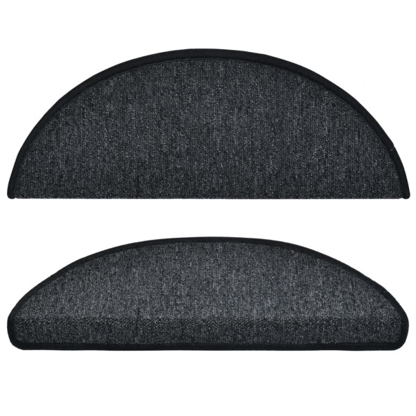 Alfombrillas de escalera 10 unidades gris oscuro 65x24x4 cm M 4