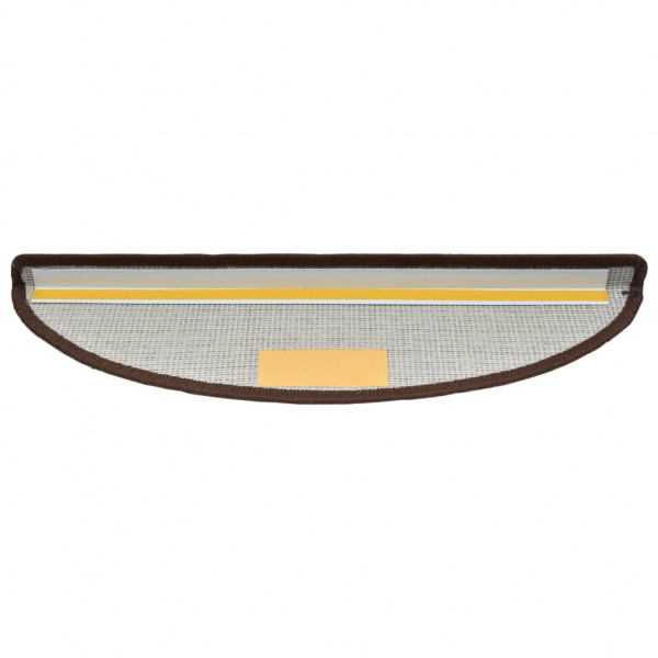 Alfombrillas de escalera 10 unidades marrón café 65x24x4 cm M 5