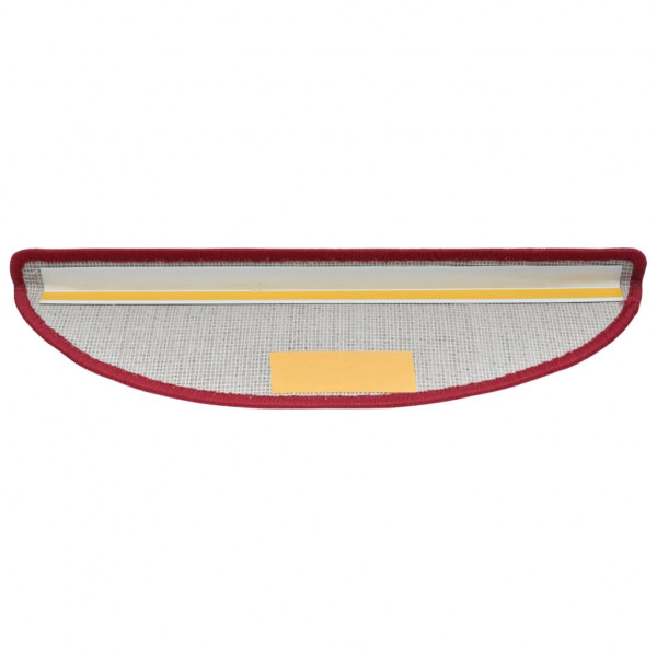 Alfombrillas de escalera 10 uds rojo burdeos 65x24x4 cm M 5