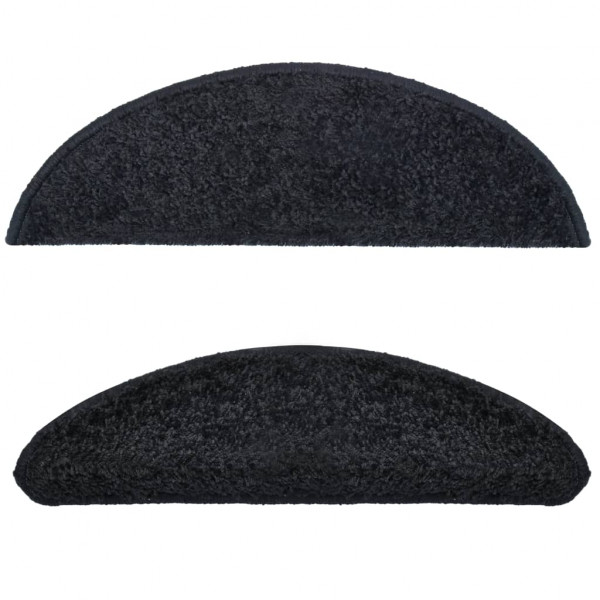 Tapetes de escadas 10 pcs 56x17x3 cm preto M 4