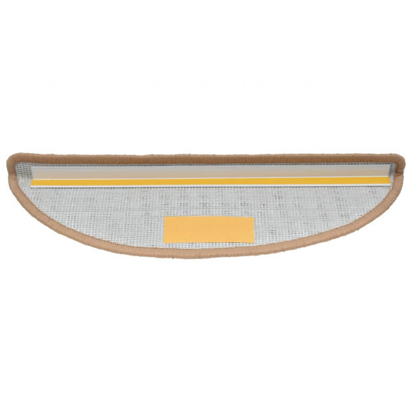 Alfombrillas de escalera 10 unidades beige 56x17x3 cm M 5