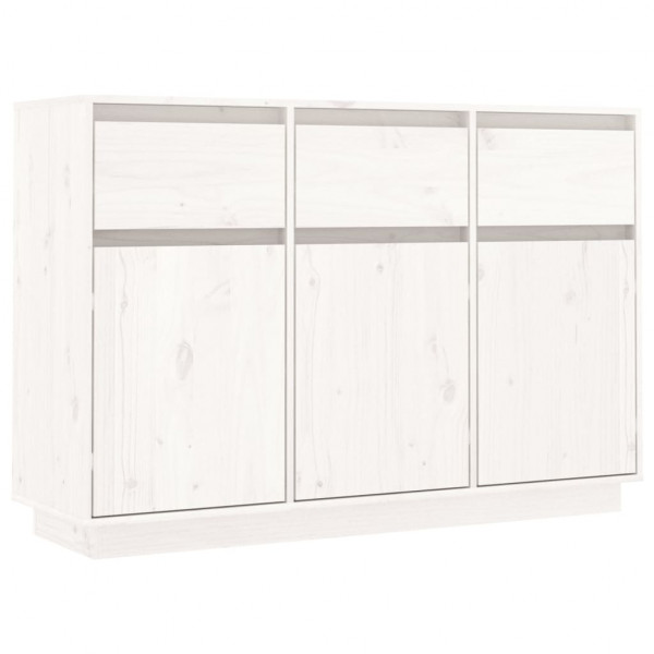 Aparador de madera maciza de pino blanco 110x34x75 cm M 2
