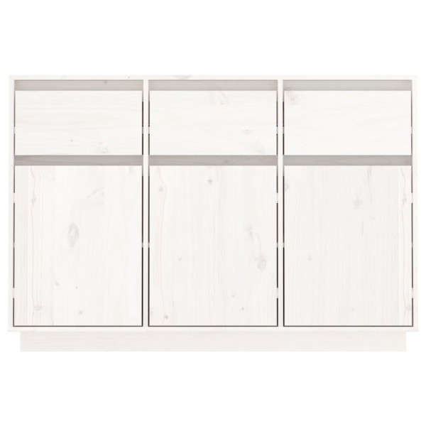 Aparador 110x34x75 cm madeira de pinho maciça branco M 3