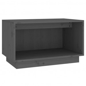 Mueble de TV de madera maciza de pino gris 60x35x35 cm H