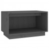 Mueble de TV de madera maciza de pino gris 60x35x35 cm 2