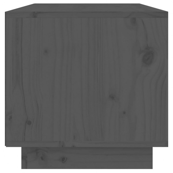 Mueble de TV de madera maciza de pino gris 60x35x35 cm M 4