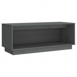 Mueble de TV de madera maciza de pino gris 90x35x35 cm H