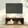 Mueble de TV madera maciza de pino marrón miel 90x35x35 cm 1